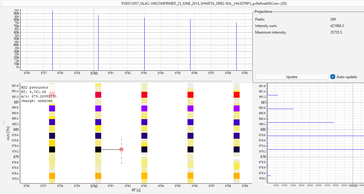 TOPPView 2D precursor highlighting